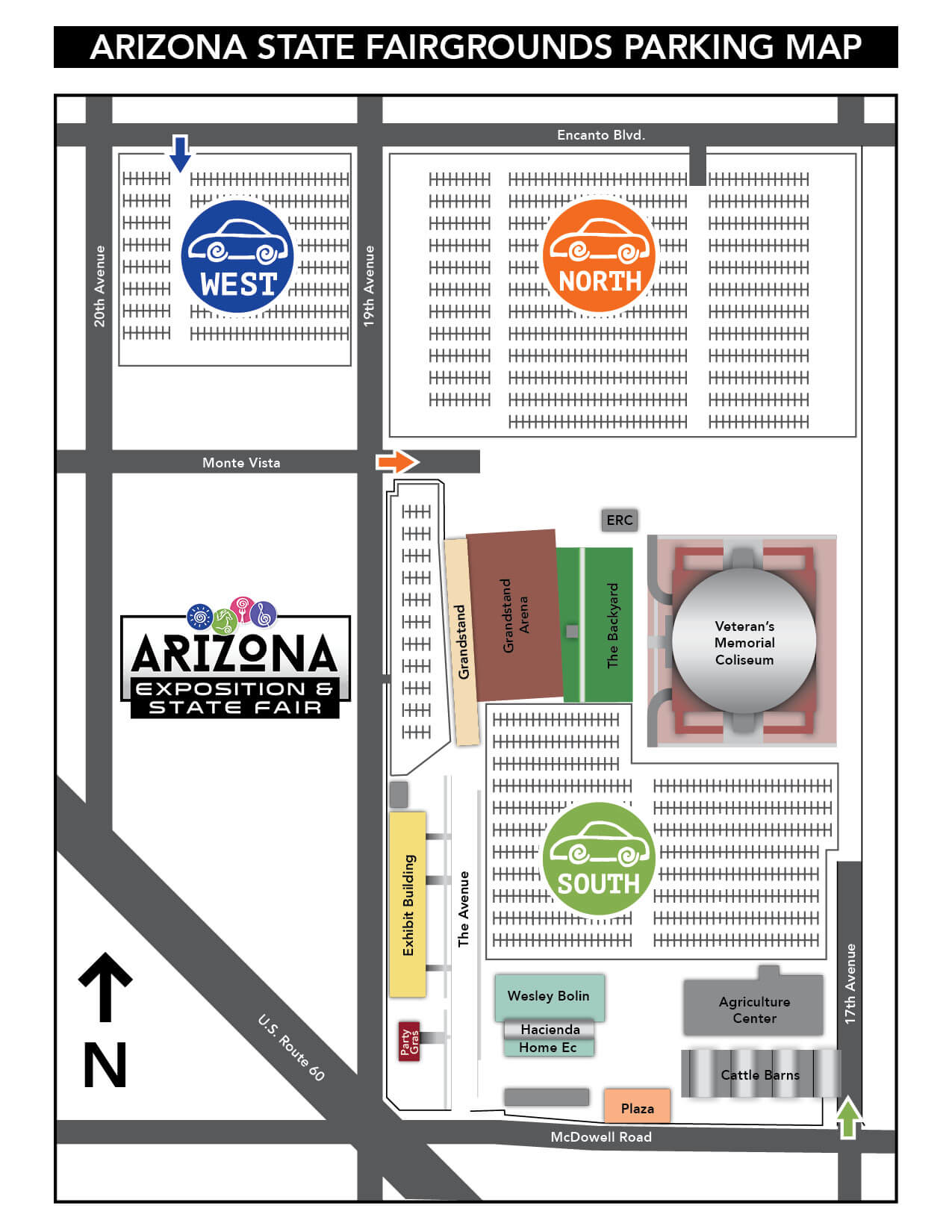 AZ State Fair parking map 2023