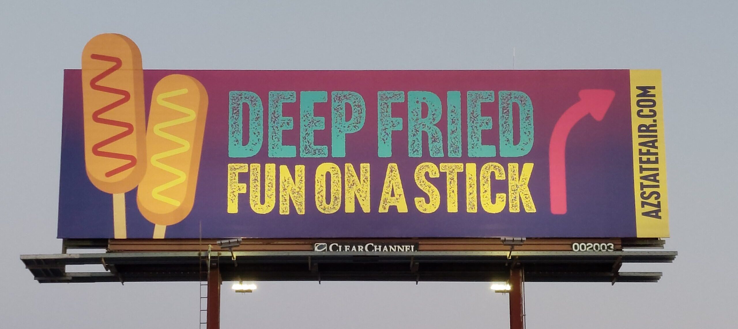 Deep fried fun on a stick billboard
